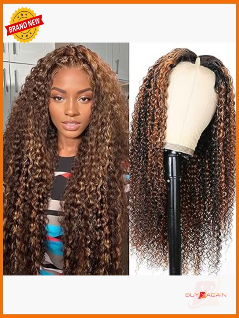 Deep Wave V Part Wig Human Hair 20 Inch 150% Density Glueless